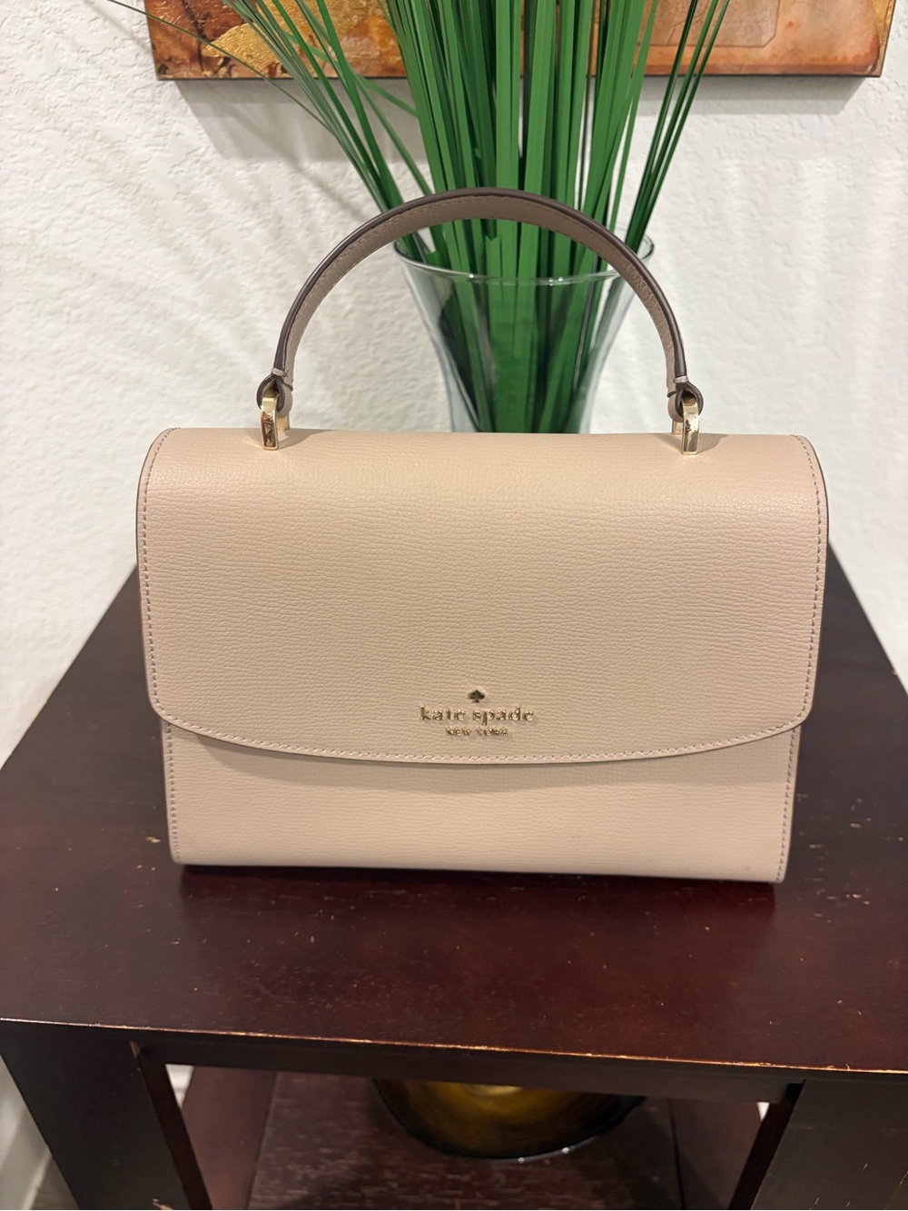 Kate Spade Cream Top-Handle Leather Satchel